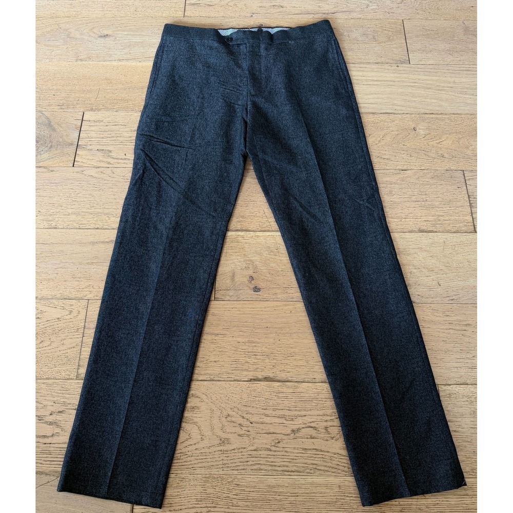 Michael Bastian Wool Silk Blend Dress Trousers Gray 33W MB102T (1403)